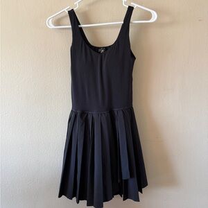 Offline by Aerie Black Pleated Athletic Tennis Dress Built in Shorts Size XS